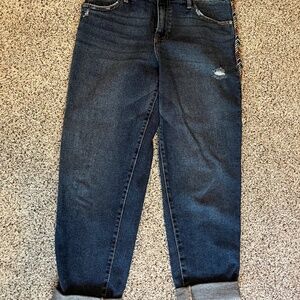 Knox Rose Sz 8 NWOT Denim Capri  Cropped Jeans Embroidered design on side seams